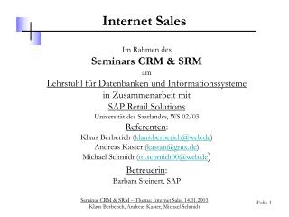 Internet Sales