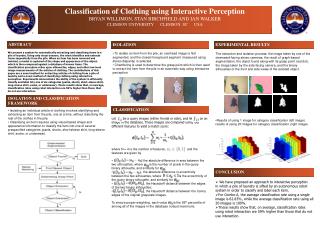 Classification of Clothing using Interactive Perception