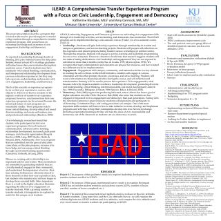 iLEAD: A Comprehensive T ransfer E xperience P rogram