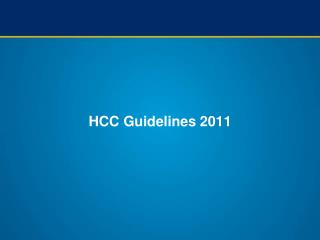 HCC Guidelines 2011