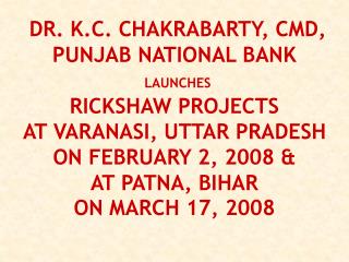 Dr. K C Chakrabarty, CMD at Deep Prajwalan at Varanasi, UP