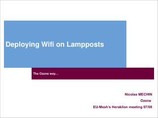 Deploying Wifi on Lampposts