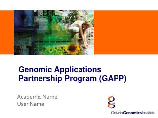 Genomic Applications Partnership Program (GAPP)