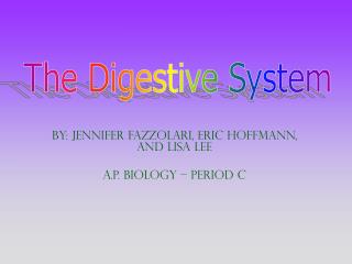 By: Jennifer Fazzolari, Eric Hoffmann, and Lisa Lee A.P. Biology – Period C