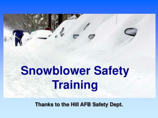 Snowblower Safety Training
