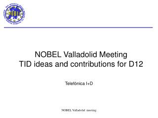 NOBEL Valladolid Meeting TID ideas and contributions for D12