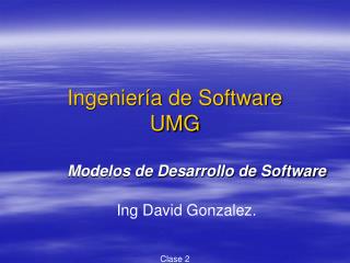 Ingeniería de Software UMG
