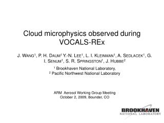 Cloud microphysics observed during VOCALS-REx