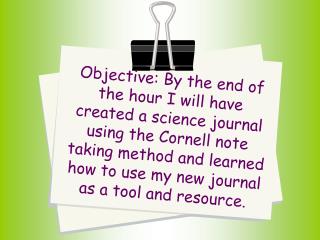Journaling in Science for Students Includes information adapted from NSTA - 2007