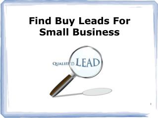 Find Buy Lead for Small Business