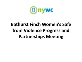 Bathurst Finch Women’s Safe from Violence Progress and Partnerships Meeting