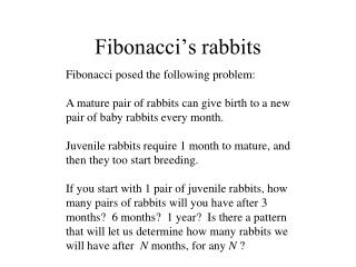 Fibonacci’s rabbits