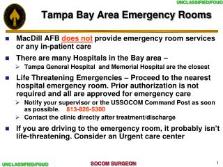 Tampa Bay Area Emergency Rooms