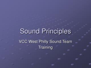 Sound Principles