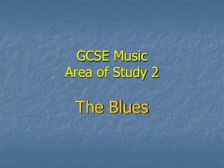 GCSE Music Area of Study 2