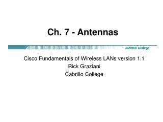Ch. 7 - Antennas