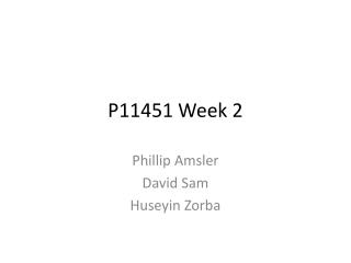 P11451 Week 2