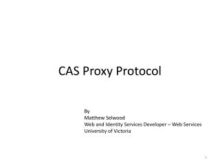 CAS Proxy Protocol
