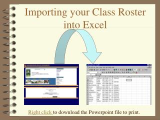 Importing your Class Roster into Excel