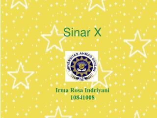 Sinar X Irma Rosa Indriyani 10841008
