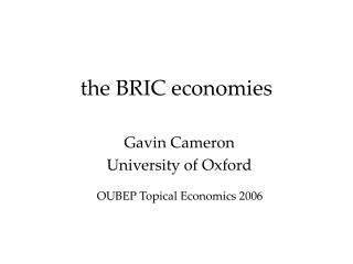 the BRIC economies