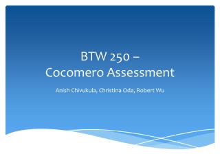 BTW 250 – Cocomero Assessment