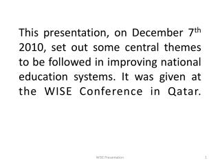 Learning from Reforms of National Education Systems