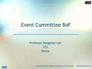 Event Committee BoF