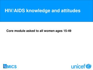 HIV/AIDS knowledge and attitudes