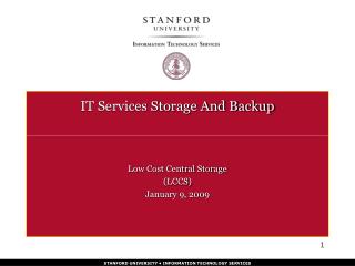 IT Services Storage And Backup