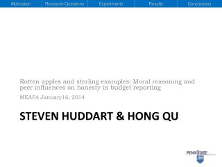 Steven Huddart &amp; Hong QU