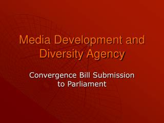 Media Development and Diversity Agency