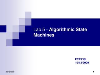 Lab 5 - Algorithmic State Machines
