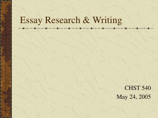Essay Research &amp; Writing