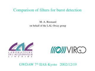 Comparison of filters for burst detection