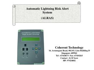 Automatic Lightning Risk Alert System (ALRAS)