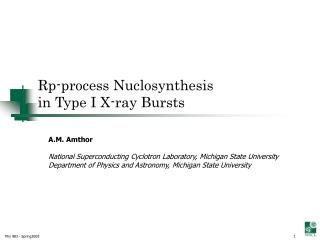 Rp-process Nuclosynthesis in Type I X-ray Bursts