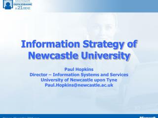 Information Strategy of Newcastle University