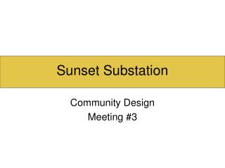 Sunset Substation