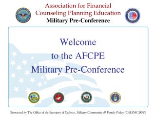 Welcome to the AFCPE Military Pre-Conference