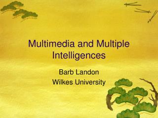 Multimedia and Multiple Intelligences