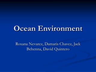 Ocean Environment