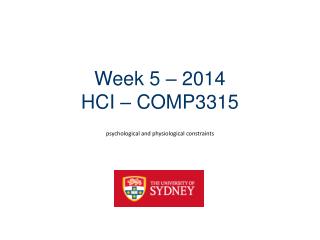 Week 5 – 2014 HCI – COMP3315