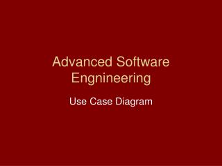 Advanced Software Engnineering