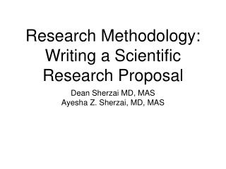 Writing methodology section research proposal