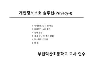 개인정보보호 솔루션 (Privacy-I)