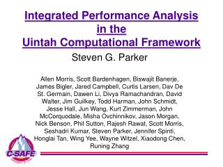 Integrated Performance Analysis in the Uintah Computational Framework