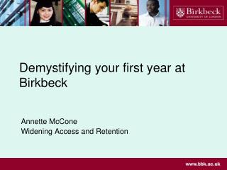 Demystifying your first year at Birkbeck