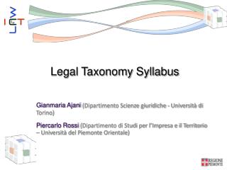 Legal Taxonomy Syllabus