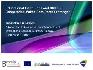 Educational Institutions and SMEs – Cooperation Makes Both Parties Stronger